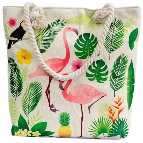Rope Handle Bag - Flamingo and More ➤ топ цена ➤ sorbe.bg