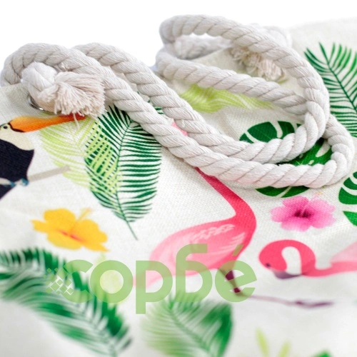 Rope Handle Bag - Flamingo and More ➤ топ цена ➤ sorbe.bg