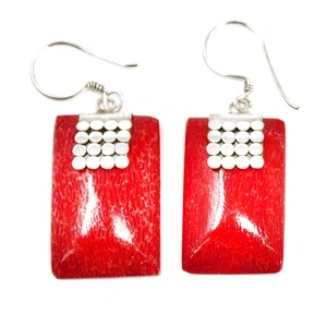 Coral Style 925 Silver Earring - SQ Mini Discs