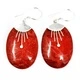 Coral Style 925 Silver Earring - Oval Décor Coral Style 925 Silver Earring - Oval Décor