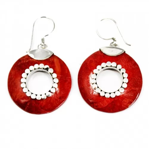Coral Style 925 Silver Earring - Do-nuts ➤ топ цена ➤ sorbe.bg