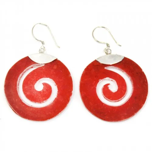 Coral Style 925 Silver Earring - Scroll Design ➤ топ цена ➤ sorbe.bg