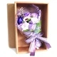 Boxed Hand Soap Flower Bouquet - Purple