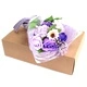 Boxed Hand Soap Flower Bouquet - Purple