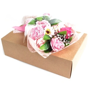 Boxed Hand Soap Flower Bouquet - Pink