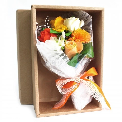 Boxed Hand Soap Flower Bouquet - Orange на топ цена от sorbe.bg Boxed Hand Soap Flower Bouquet - Orange ➤ топ цена ➤ sorbe.bg