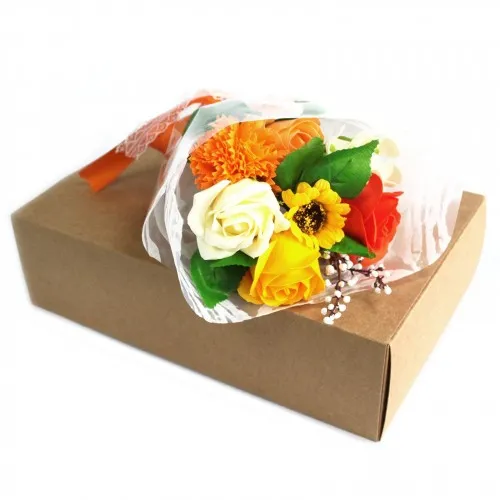Boxed Hand Soap Flower Bouquet - Orange на топ цена от sorbe.bg Boxed Hand Soap Flower Bouquet - Orange ➤ топ цена ➤ sorbe.bg
