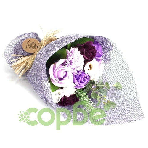 Standing Soap Flower Bouquet - Purple ➤ топ цена ➤ sorbe.bg