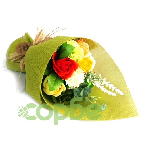 Standing Soap Flower Bouquet - Green Yellow на топ цена от sorbe.bg Standing Soap Flower Bouquet - Green Yellow ➤ топ цена ➤ sorbe.bg