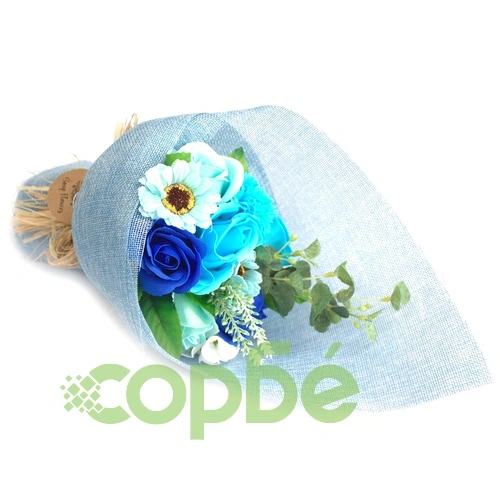 Standing Soap Flower Bouquet - Blue ➤ топ цена ➤ sorbe.bg
