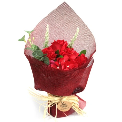 Standing Soap Flower Bouquet - Red ➤ топ цена ➤ sorbe.bg