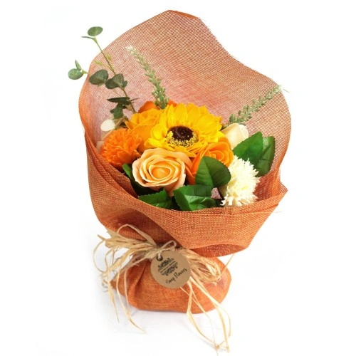 Standing Soap Flower Bouquet - Orange ➤ топ цена ➤ sorbe.bg