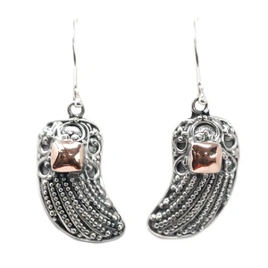 Silver and Gold Earring - Angel Wings