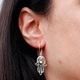 Silver and Gold Earring - Hamsa