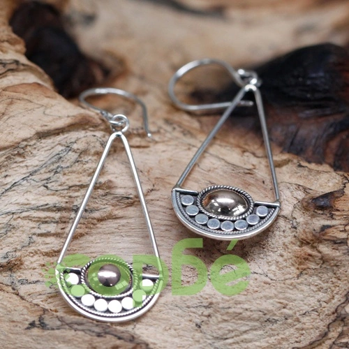 Silver and Gold Earring - Luna Balance ➤ топ цена ➤ sorbe.bg