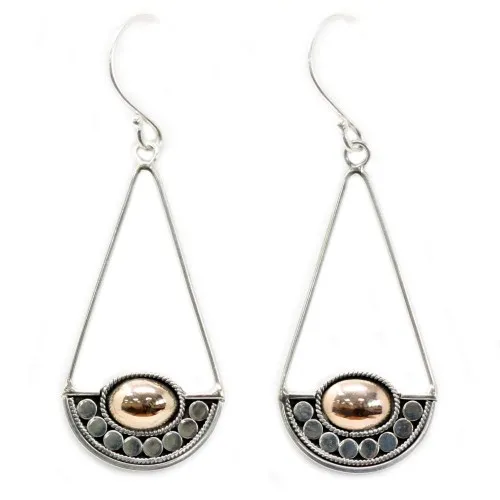 Silver and Gold Earring - Luna Balance ➤ топ цена ➤ sorbe.bg