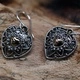 Silver and Gold Earring - Mandala Hearts