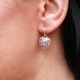 Silver and Gold Earring - Mandala Hearts