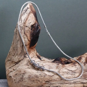 Silver and Gold Necklace -Tri