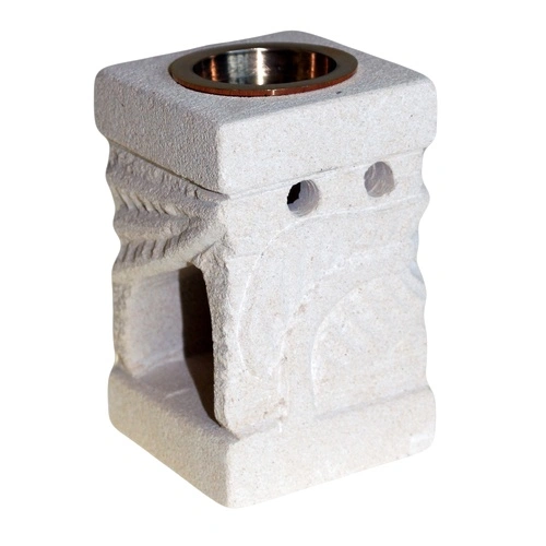 Stone Oil Burner - Carved Leaf ➤ топ цена ➤ sorbe.bg