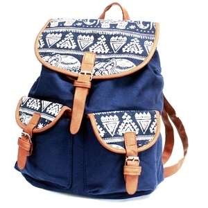 Traveler Backpacks - 2 Pocket Blue Elephant