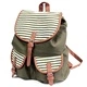 Traveler Backpack - 2 Pocket Olive Stripe