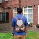 Traveler Backpack - 2 Pocket Olive Stripe