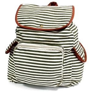 Traveler Backpack - 3 Pocket Olive Stripe