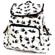 Traveler Backpack - 3 Pocket Black Swallows