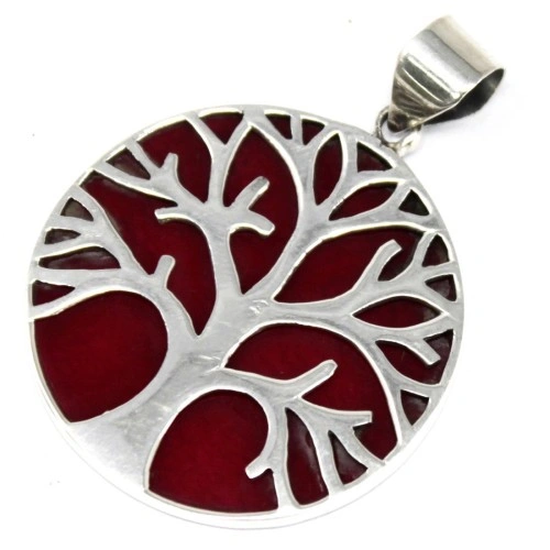 Tree of Life Silver Pendent 30mm - Coral Effect на топ цена от sorbe.bg Tree of Life Silver Pendent 30mm - Coral Effect ➤ топ цена ➤ sorbe.bg