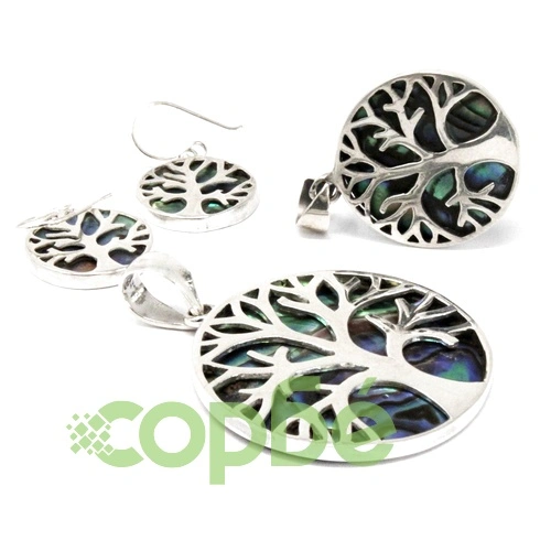 Tree of Life Silver Pendent 30mm - Abalone на топ цена от sorbe.bg Tree of Life Silver Pendent 30mm - Abalone ➤ топ цена ➤ sorbe.bg
