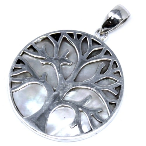 Tree of Life Silver Pendent 30mm - Mother of Pearl ➤ топ цена ➤ sorbe.bg