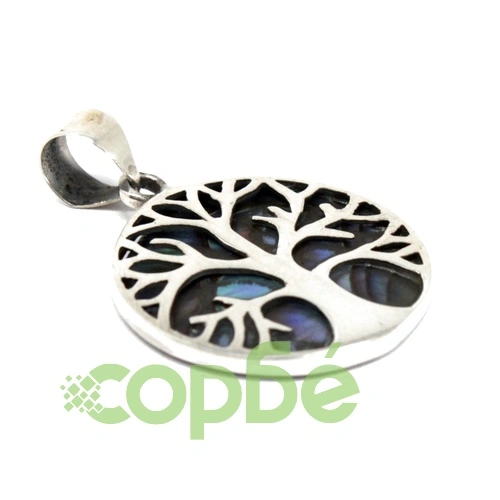 Tree of Life Silver Pendent 22mm - Abalone на топ цена от sorbe.bg Tree of Life Silver Pendent 22mm - Abalone ➤ топ цена ➤ sorbe.bg