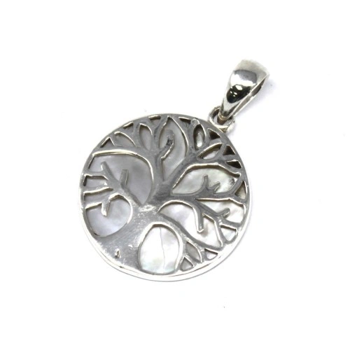 Tree of Life Silver Pendent 22mm - Mother of Pearl ➤ топ цена ➤ sorbe.bg