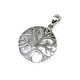 Tree of Life Silver Pendent 22mm - Mother of Pearl