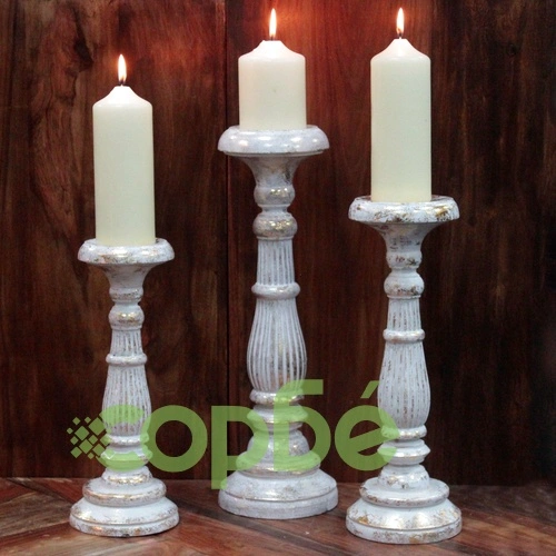 Small Candle Stand - White Gold ➤ топ цена ➤ sorbe.bg