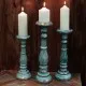 Small Candle Stand - Turquois Gold Small Candle Stand - Turquois Gold