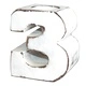 Wooden Birthday Numbers - No.3 Wooden Birthday Numbers - No.3