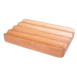 Hemu Wood Soap Dishes - Corrugated