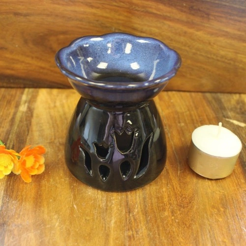 Tulip Design Oil Burner - Black and Blue ➤ топ цена ➤ sorbe.bg
