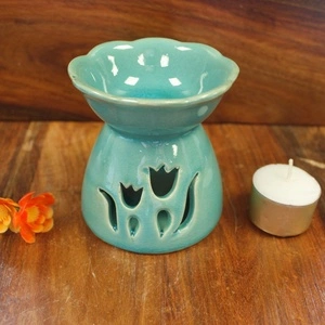 Tulip Design Oil Burner - Green