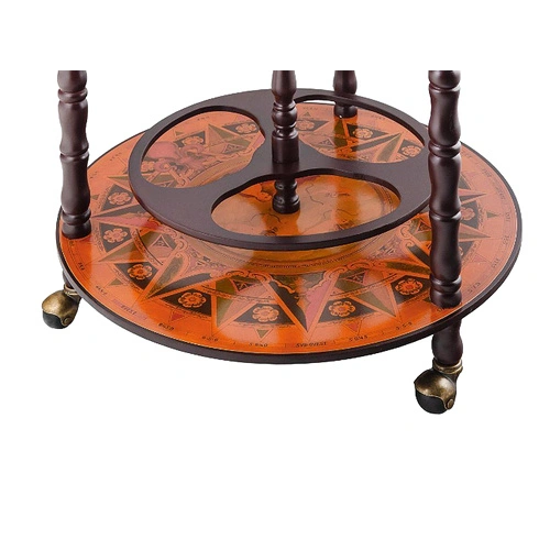 Глобус бар стойка за вино, дърво, JG45001R ➤ топ цена ➤ sorbe.bg