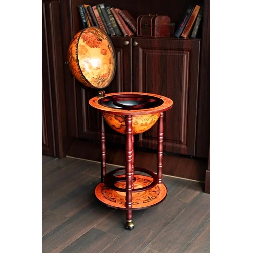 Глобус бар стойка за вино, дърво, JG33001R ➤ топ цена ➤ sorbe.bg