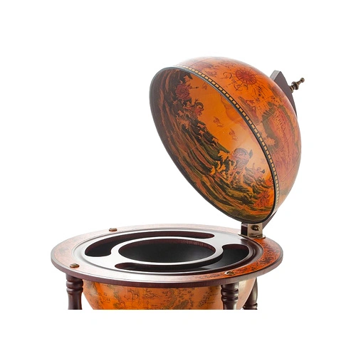 Глобус бар стойка за вино, дърво, JG33006R ➤ топ цена ➤ sorbe.bg