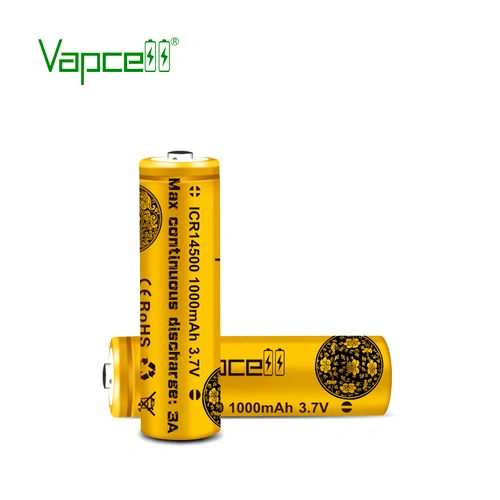 Батерия Vapcell 14500 1000mAh 3А с изпъкнал плюс ➤ топ цена ➤ sorbe.bg