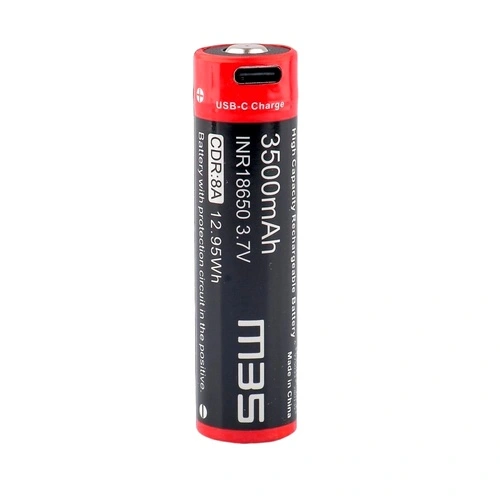 Батерия Vapcell Dulotec 18650 M35 3500mAh USB-C с изпъкнал плюс и защита ➤ топ цена ➤ sorbe.bg