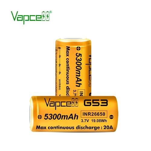 Батерия Vapcell G53 26650 5300mAh 20A ➤ топ цена ➤ sorbe.bg