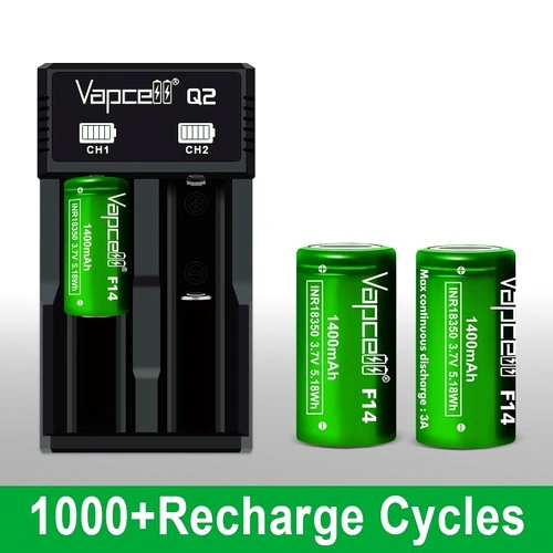 Батерия Vapcell 18350 F14 1400mАh 3A ➤ топ цена ➤ sorbe.bg