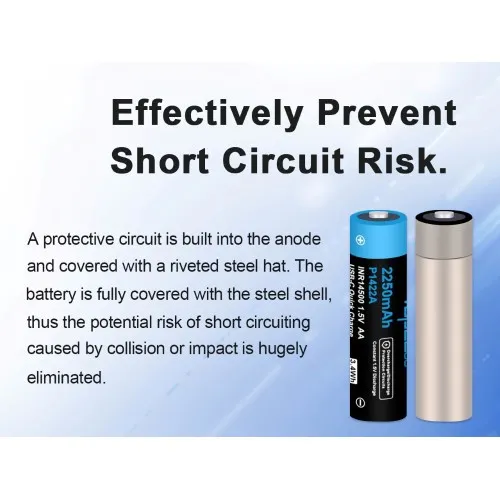 Батерия Vapcell P1422A 14500 2250mAh 1.5V AA със защита и USB-C зареждане ➤ топ цена ➤ sorbe.bg