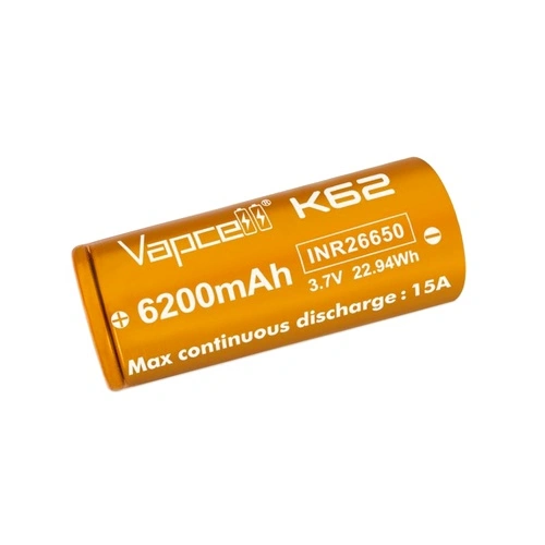 Батерия Vapcell 26650 K62 6200mAh 15A с изпъкнал плюс ➤ топ цена ➤ sorbe.bg